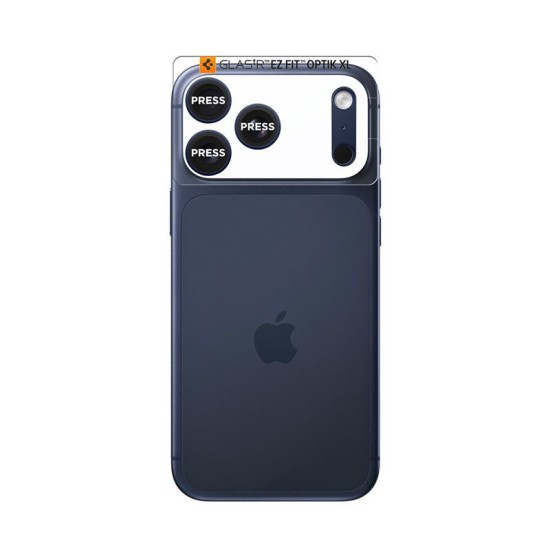 Protectie camera XL Spigen Glas.tR EZ Fit Optik Pro pentru iPhone 17 Pro, albastra (iPhone 17 Pro, AGL10646) by www.silkase.ro