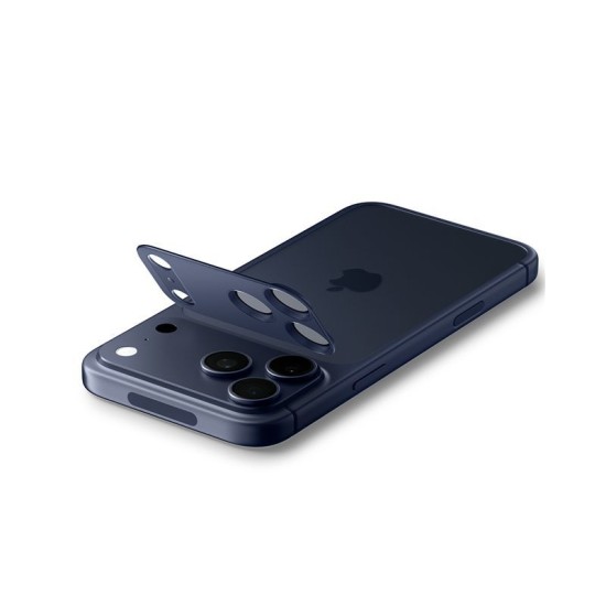Protectie camera XL Spigen Glas.tR EZ Fit Optik Pro pentru iPhone 17 Pro, albastra (iPhone 17 Pro, AGL10646) by www.silkase.ro