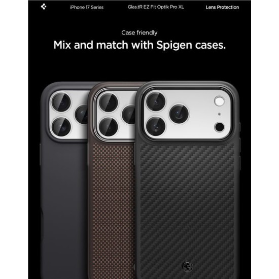 Protectie camera XL Spigen Glas.tR EZ Fit Optik Pro pentru iPhone 17 Pro, argintie (Spigen, Ingredi) by www.silkase.ro Protectie camera XL Spigen Glas.tR EZ Fit Optik Pro pentru iPhone 17 Pro, argintie (iPhone 17 Pro, AGL10647) by www.silkase.ro
