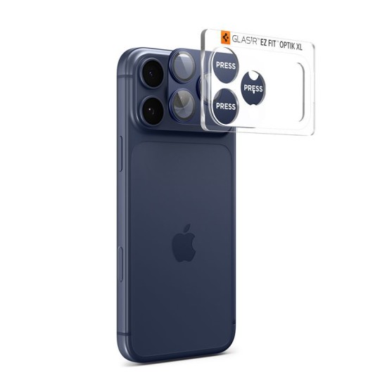 Protectie camera XL Spigen Glas.tR EZ Fit Optik Pro pentru iPhone 17 Pro Max, albastra (Spigen, Ingredi) by www.silkase.ro Protectie camera XL Spigen Glas.tR EZ Fit Optik Pro pentru iPhone 17 Pro Max, albastra (iPhone 17 Pro Max, AGL10651) by www.silkase.ro