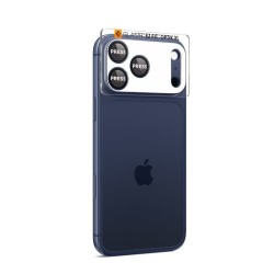 Protectie camera XL Spigen Glas.tR EZ Fit Optik Pro pentru iPhone 17 Pro Max, albastra