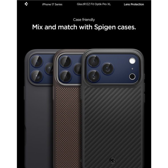 Protectie camera XL Spigen Glas.tR EZ Fit Optik Pro pentru iPhone 17 Pro Max, albastra (Spigen, Ingredi) by www.silkase.ro Protectie camera XL Spigen Glas.tR EZ Fit Optik Pro pentru iPhone 17 Pro Max, albastra (iPhone 17 Pro Max, AGL10651) by www.silkase.ro