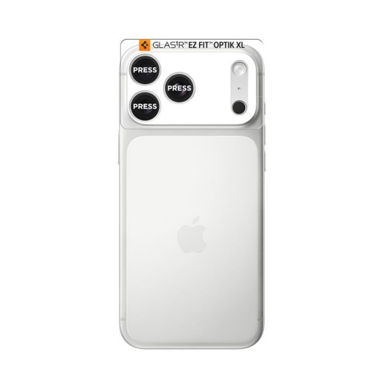 Protectie camera XL Spigen Glas.tR EZ Fit Optik Pro pentru iPhone 17 Pro Max, argintie (Spigen, Ingredi) by www.silkase.ro Protectie camera XL Spigen Glas.tR EZ Fit Optik Pro pentru iPhone 17 Pro Max, argintie (iPhone 17 Pro Max, AGL10652) by www.silkase.ro