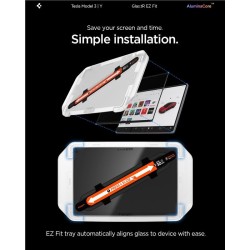 Folie Protectie Ecran Spigen EZ Fit pentru Tesla Model Y (2025/2026) si Model 3 (2024-2026), Transparenta, 15.4 inch