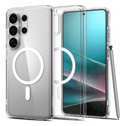 Husa Spigen Ultra Hybrid MagSafe pentru Samsung Galaxy S26 Ultra, Alb Transparent