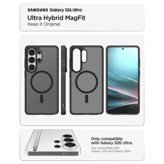 Husa Spigen Ultra Hybrid MagSafe pentru Samsung Galaxy S26 Ultra, Negru Frost Husa Spigen Ultra Hybrid MagSafe pentru Samsung Galaxy S26 Ultra, Negru Frost (S26 Ultra, ACS10681) by www.silkase.ro