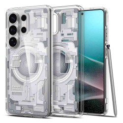 Husa Spigen Ultra Hybrid MagSafe pentru Samsung Galaxy S26 Ultra, Zero One Alb