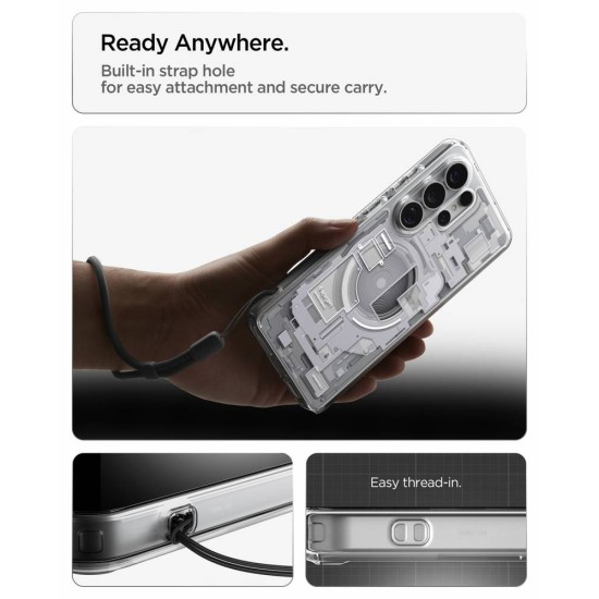 Husa Spigen Ultra Hybrid MagSafe pentru Samsung Galaxy S26 Ultra, Zero One Alb (S26 Ultra, ACS10683) by www.silkase.ro