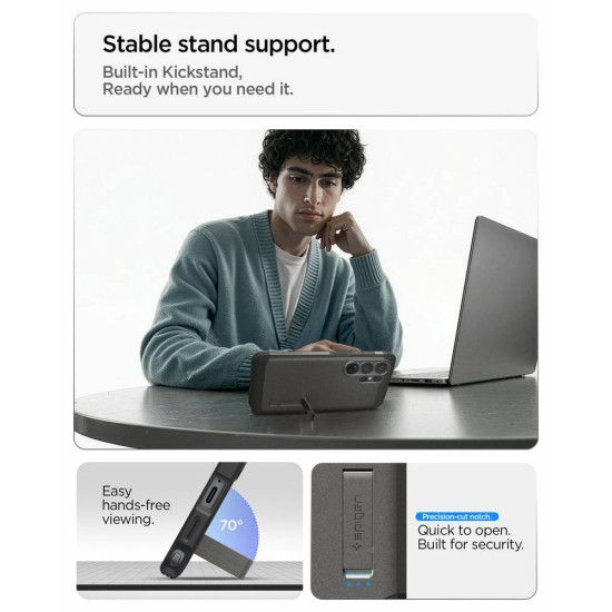 Husa Spigen Tough Armor MagSafe Samsung S26 Ultra, Gunmetal (S26 Ultra, ACS10685) by www.silkase.ro