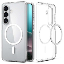 Husa Spigen Ultra Hybrid MagSafe pentru Samsung Galaxy S26, Alb Transparent