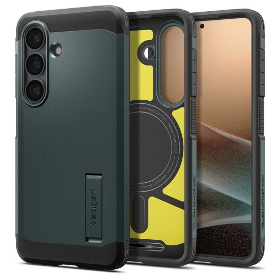 Husa Spigen Tough Armor MagSafe pentru Samsung Galaxy S26, Verde Abis Husa Spigen Tough Armor MagSafe pentru Samsung Galaxy S26, Verde Abis (S26, ACS10740) by www.silkase.ro