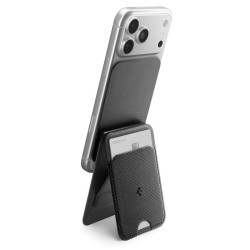 Portofel Spigen Slim Fold Tripod MagSafe cu Slot 1 Card, Negru