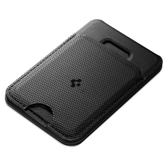 Portofel Spigen Slim Fold Tripod MagSafe cu Slot 1 Card, Negru (iPhone 17 Pro Max, AFA10751) by www.silkase.ro