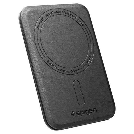 Portofel Spigen Slim Fold Tripod MagSafe cu Slot 1 Card, Negru (iPhone 17 Pro Max, AFA10751) by www.silkase.ro