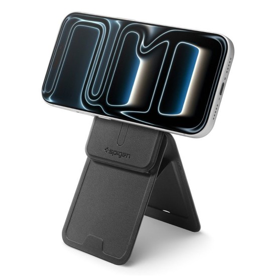 Portofel Spigen Slim Fold Tripod MagSafe cu Slot 1 Card, Negru (iPhone 17 Pro Max, AFA10751) by www.silkase.ro
