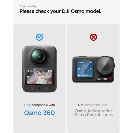 Set 2 Folii de Protecție Spigen Glass tR Slim pentru DJI Osmo 360 (Ingredi, AGL10796) by www.silkase.ro