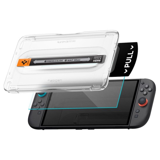 Set 2 Folii Protecție Ecran Spigen Glass tR EZ Fit Pro pentru Nintendo Switch 2 (Diverse accesorii, AGL10797) by www.silkase.ro
