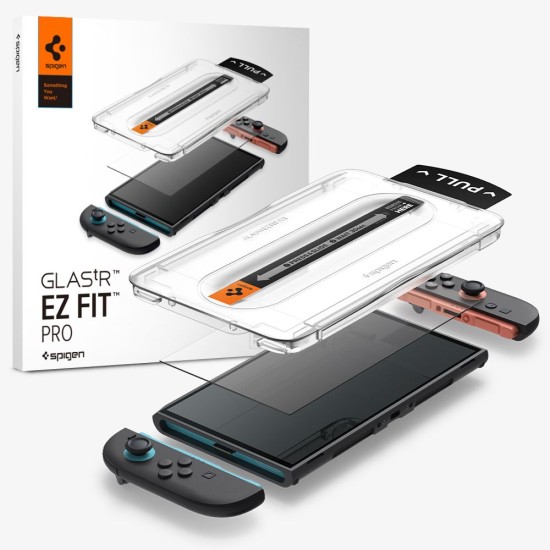 Set 2 Folii Protecție Ecran Spigen Glass tR EZ Fit Pro pentru Nintendo Switch 2 (Diverse accesorii, AGL10797) by www.silkase.ro