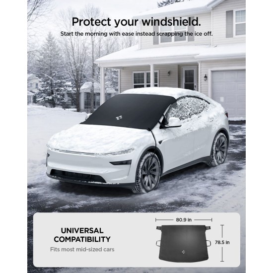 Parasolar Auto Premium Spigen pentru Tesla Model 3 și Model Y, Negru (Accesorii auto, ACP10950) by www.silkase.ro