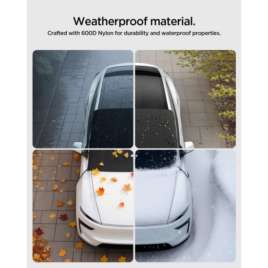 Parasolar Auto Premium Spigen pentru Tesla Model 3 și Model Y, Negru (Accesorii auto, ACP10950) by www.silkase.ro