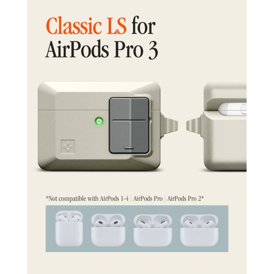 Husă Spigen Classic LS pentru AirPods Pro 3, Stone Husă Spigen Classic LS pentru AirPods Pro 3, Stone (Pro 3, ACS10978) by www.silkase.ro