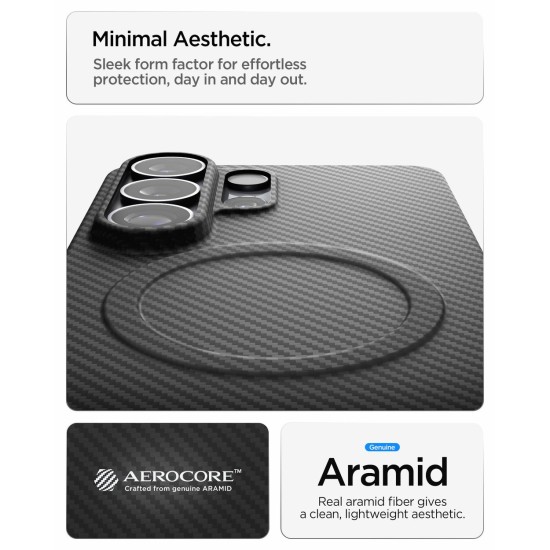 Husa Premium Spigen Air Skin Aramid MagSafe pentru Samsung Galaxy S26 Ultra, Black (S26 Ultra, ACS11029) by www.silkase.ro
