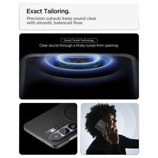Husa Premium Spigen Air Skin Aramid MagSafe pentru Samsung Galaxy S26 Ultra, Black (S26 Ultra, ACS11029) by www.silkase.ro