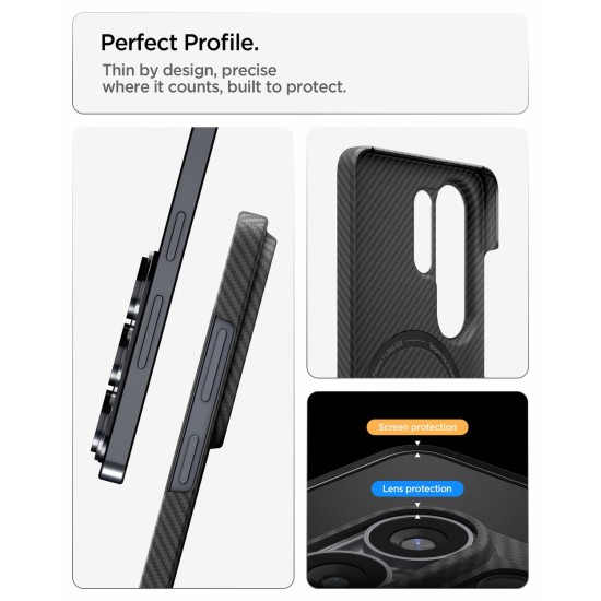 Husa Premium Spigen Air Skin Aramid MagSafe pentru Samsung Galaxy S26 Ultra, Black (S26 Ultra, ACS11029) by www.silkase.ro