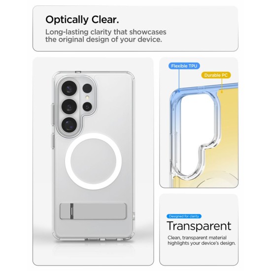 Husa Spigen Ultra Hybrid S MagSafe pentru Samsung Galaxy S26 Ultra, Alb Transparent (S26 Ultra, ACS11032) by www.silkase.ro