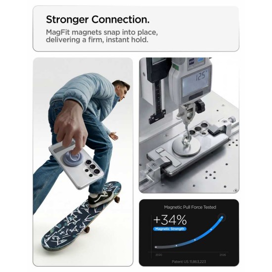 Husa Spigen Ultra Hybrid S MagSafe pentru Samsung Galaxy S26 Ultra, Alb Transparent (S26 Ultra, ACS11032) by www.silkase.ro