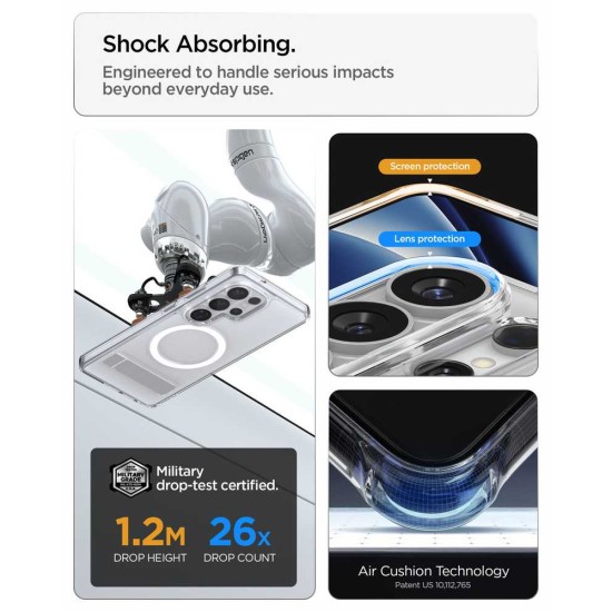 Husa Spigen Ultra Hybrid S MagSafe pentru Samsung Galaxy S26 Ultra, Alb Transparent (S26 Ultra, ACS11032) by www.silkase.ro