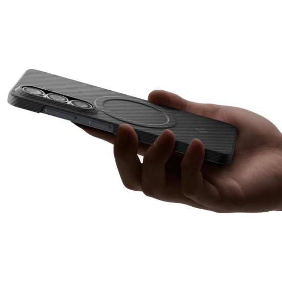 Husa Spigen Air Skin Aramid MagSafe pentru Samsung Galaxy S26, Fibra Aramid, Black (S26, ACS11059) by www.silkase.ro