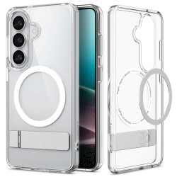 Husa Spigen Ultra Hybrid S MagSafe pentru Samsung Galaxy S26, Alb Transparent