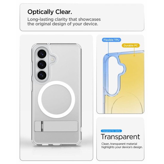 Husa Spigen Ultra Hybrid S MagSafe pentru Samsung Galaxy S26, Alb Transparent (S26, ACS11061) by www.silkase.ro