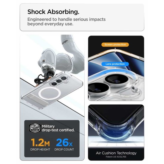 Husa Spigen Ultra Hybrid S MagSafe pentru Samsung Galaxy S26, Alb Transparent (S26, ACS11061) by www.silkase.ro
