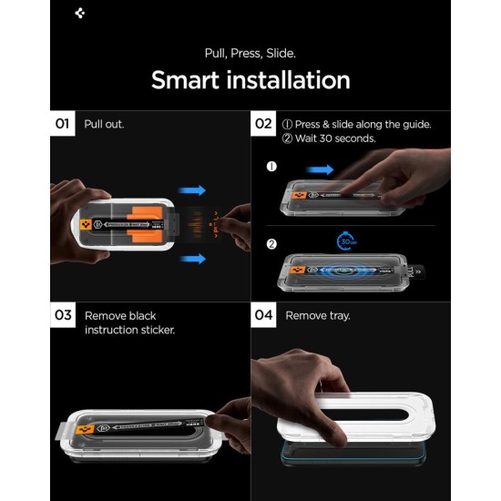 Folie sticla Spigen Glass tR EZ Fit Pro (Anti-Reflex), Set 2 bucati pentru Samsung Galaxy S26 Ultra, Transparenta Folie sticla Spigen Glass tR EZ Fit Pro (Anti-Reflex), Set 2 bucati pentru Samsung Galaxy S26 Ultra, Transparenta (S26 Ultra, AGL11069) by www.silkase.ro