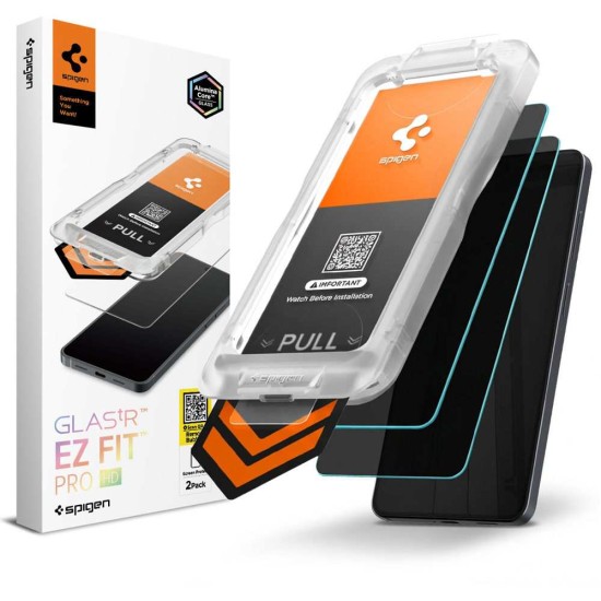 Folie sticla Spigen Glass tR EZ Fit Pro HD (Privacy), Set 2 bucati pentru Samsung Galaxy S26+, Transparenta (S26 Plus, AGL11085) by www.silkase.ro