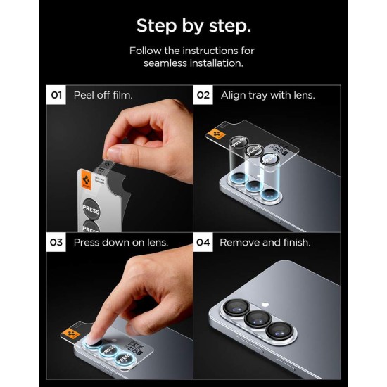 Folie protectie camere Spigen Glass tR EZ Fit Optik Pro HD, Set 2 bucati pentru Samsung Galaxy S26+, Negru Folie protectie camere Spigen Glass tR EZ Fit Optik Pro HD, Set 2 bucati pentru Samsung Galaxy S26+, Negru (S26 Plus, AGL11088) by www.silkase.ro
