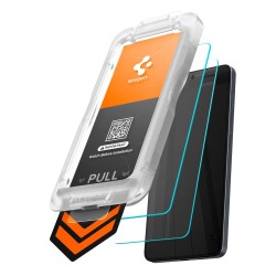 Folie sticla Spigen Glass tR EZ Fit Pro HD, Set 2 bucati pentru Samsung Galaxy S26, Transparenta