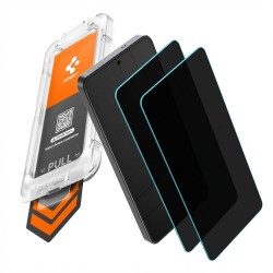 Folie sticla Spigen Glass tR EZ Fit Pro HD (Privacy), Set 2 bucati pentru Samsung Galaxy S26, Transparenta