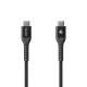 Cablu de Date Spigen Essential USB-C la USB-C, 100W, Material Textil, Negru EB10010CCA (Încărcătoare Rețea, ACA11103) by www.silkase.ro