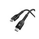 Cablu de Date Spigen Essential USB-C la USB-C, 100W, Material Textil, Negru EB10010CCA (Încărcătoare Rețea, ACA11103) by www.silkase.ro