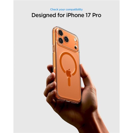 Husa Spigen Ultra Hybrid MagSafe pentru iPhone 17 Pro Max, Clear Orange Husa Spigen Ultra Hybrid MagSafe pentru iPhone 17 Pro Max, Clear Orange (iPhone 17 Pro Max, ACS11109) by www.silkase.ro
