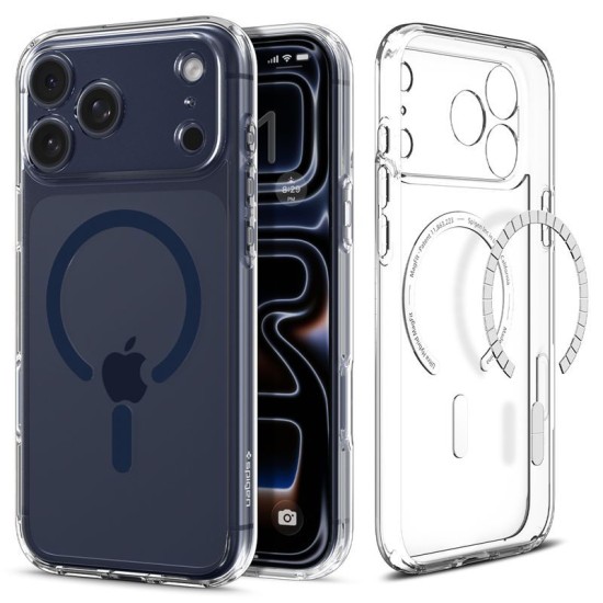 Husă Spigen Ultra Hybrid MagSafe pentru iPhone 17 Pro, Clear Deep Blue Husă Spigen Ultra Hybrid MagSafe pentru iPhone 17 Pro, Clear Deep Blue (iPhone 17 Pro, ACS11111) by www.silkase.ro