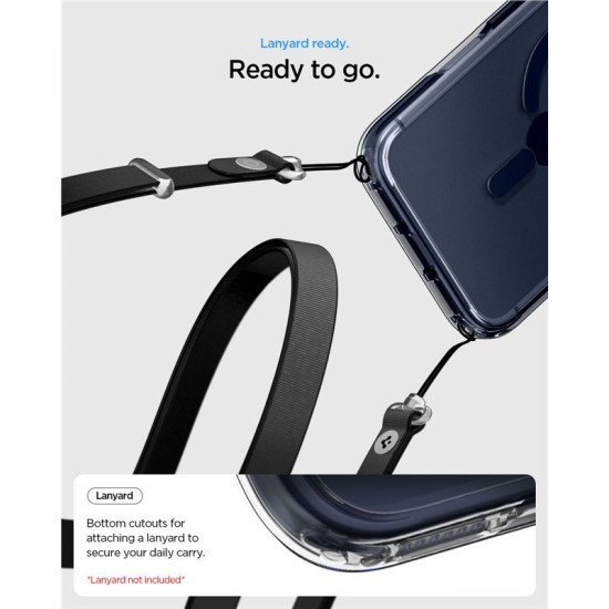 Husă Spigen Ultra Hybrid MagSafe pentru iPhone 17 Pro, Clear Deep Blue Husă Spigen Ultra Hybrid MagSafe pentru iPhone 17 Pro, Clear Deep Blue (iPhone 17 Pro, ACS11111) by www.silkase.ro