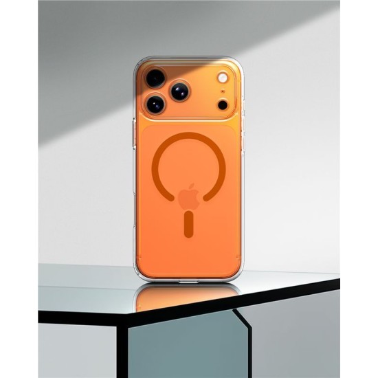 Husă Spigen Ultra Hybrid MagSafe, Clear Orange - iPhone 17 Pro Husă Spigen Ultra Hybrid MagSafe, Clear Orange - iPhone 17 Pro (iPhone 17 Pro, ACS11112) by www.silkase.ro
