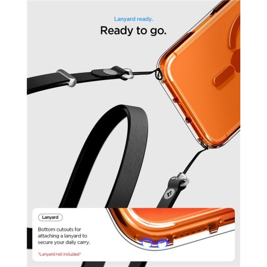 Husă Spigen Ultra Hybrid MagSafe, Clear Orange - iPhone 17 Pro Husă Spigen Ultra Hybrid MagSafe, Clear Orange - iPhone 17 Pro (iPhone 17 Pro, ACS11112) by www.silkase.ro