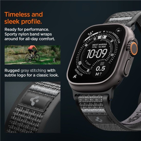 Curea Spigen Athlex Air 2 Active Band pentru Apple Watch 49mm / 46mm / 45mm / 44mm, Black Gray Curea Spigen Athlex Air 2 Active Band pentru Apple Watch 49mm / 46mm / 45mm / 44mm, Black Gray (Ingredi, AMP11113) by www.silkase.ro