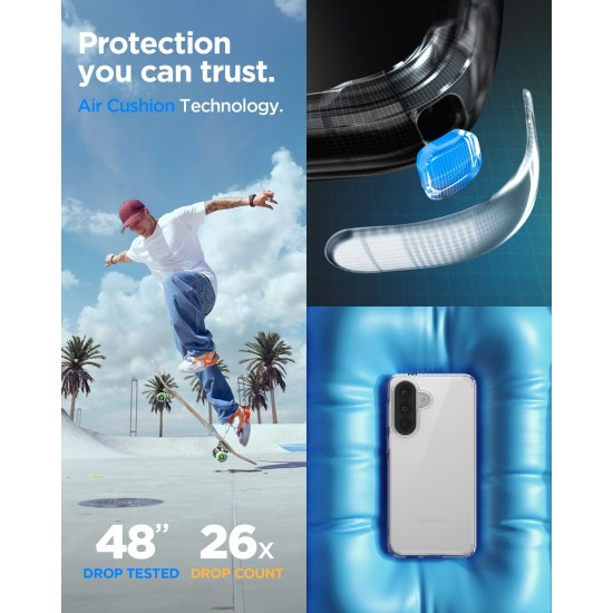 Husa Spigen Ultra Hybrid pentru Samsung Galaxy A57 5G, Crystal Clear, Protecție Premium (A57, ACS11123) by www.silkase.ro