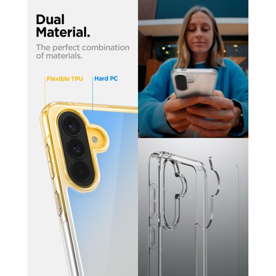 Husa Spigen Ultra Hybrid pentru Samsung Galaxy A57 5G, Crystal Clear, Protecție Premium (A57, ACS11123) by www.silkase.ro